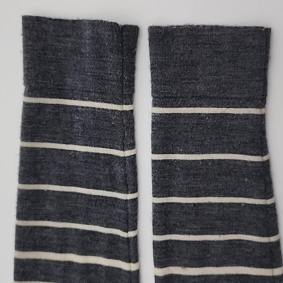 Cynthia Rowley 100% Extrafine Merino Wool Open Front Long  Cardigan Cream Grey M - Picture 4 of 8